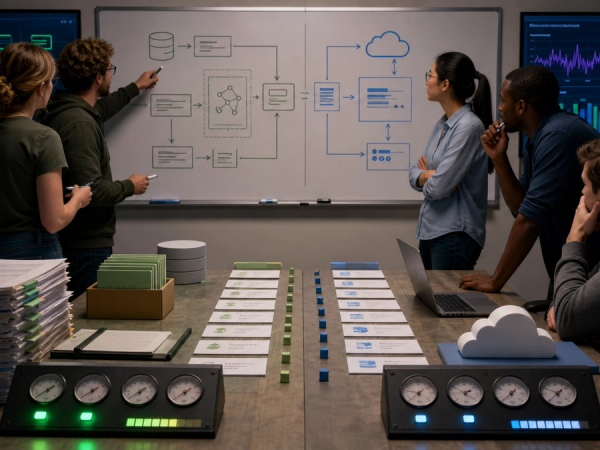 Engineering team auditing open-model and frontier-model retrieval quality, latency and cost