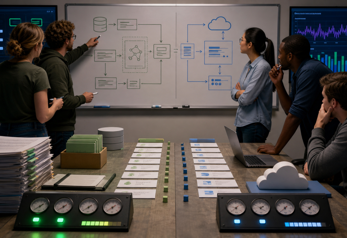 Engineering team auditing open-model and frontier-model retrieval quality, latency and cost