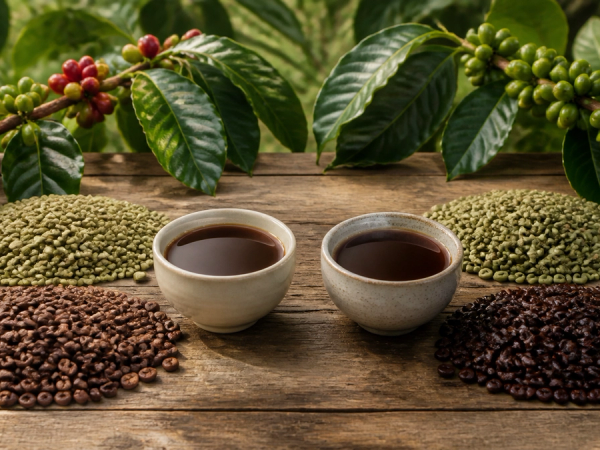 Arabica vs Robusta shown in a practical side-by-side comparison