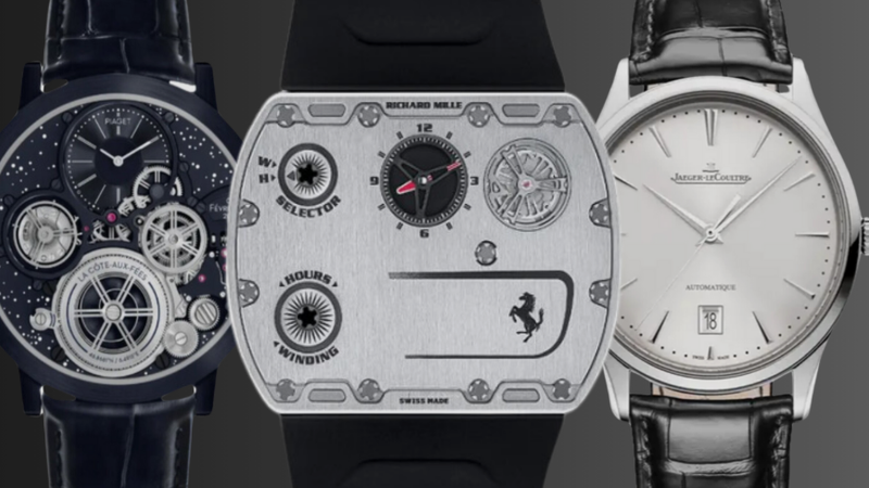 A luxury watch with a black ceramic case and matching strap.