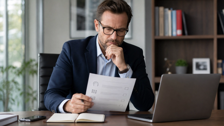An executive reviewing Gemini activity, connected apps and retention settings on a privacy checklist