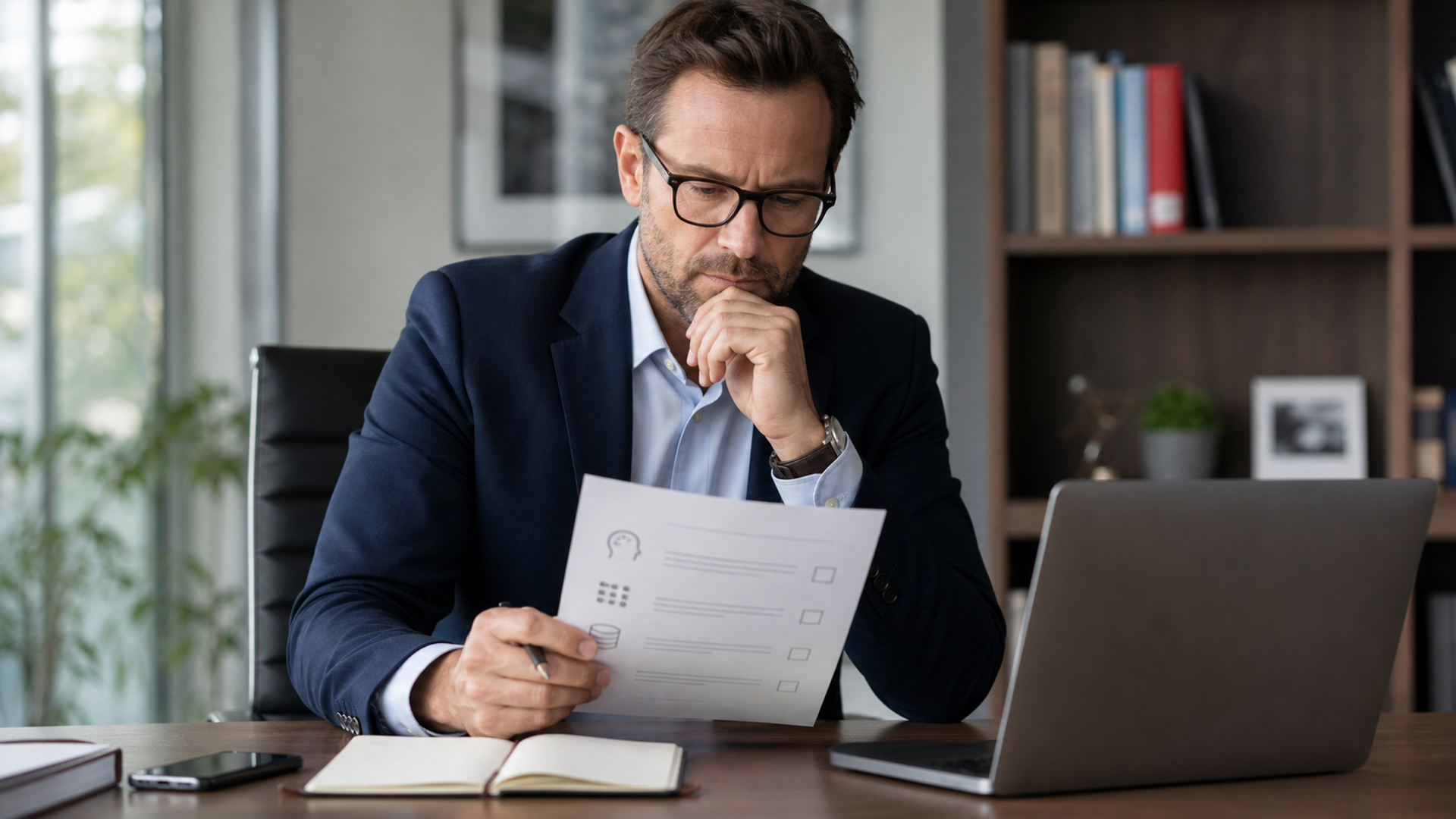 An executive reviewing Gemini activity, connected apps and retention settings on a privacy checklist