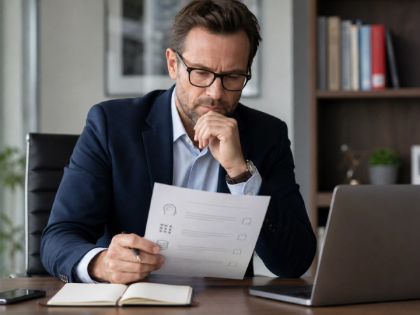 An executive reviewing Gemini activity, connected apps and retention settings on a privacy checklist
