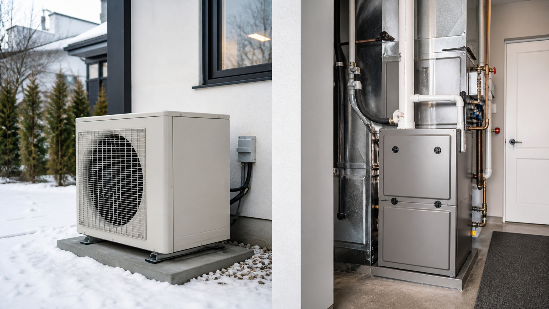 Heat Pump vs Furnace shown as a practical side-by-side comparison