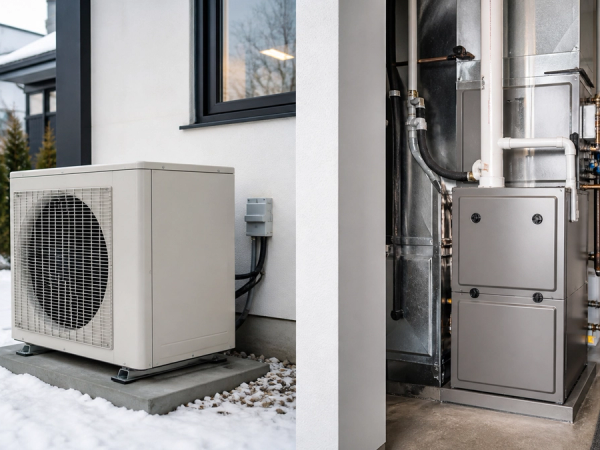Heat Pump vs Furnace shown as a practical side-by-side comparison