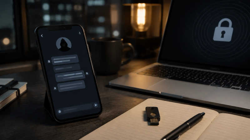 The vibrant 1.5K OLED display of the METAVERTU MAX, showing a clear and secure user interface.