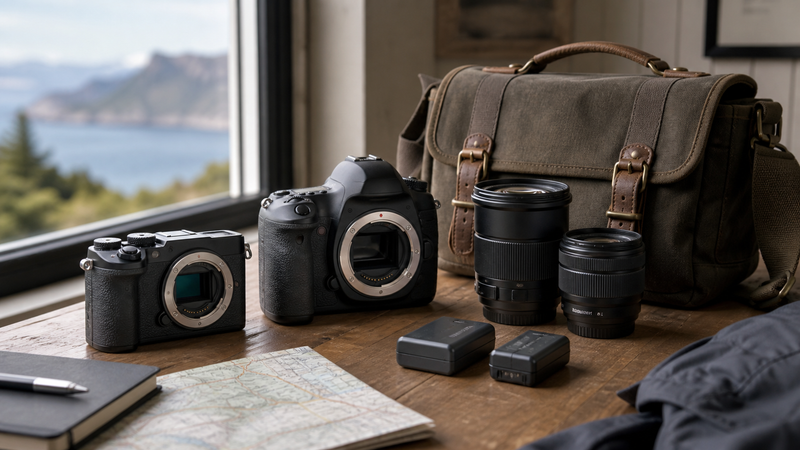 Mirrorless vs DSLR Camera shown as a practical side-by-side comparison