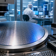 AI engineers reviewing a custom accelerator board and model performance dashboards