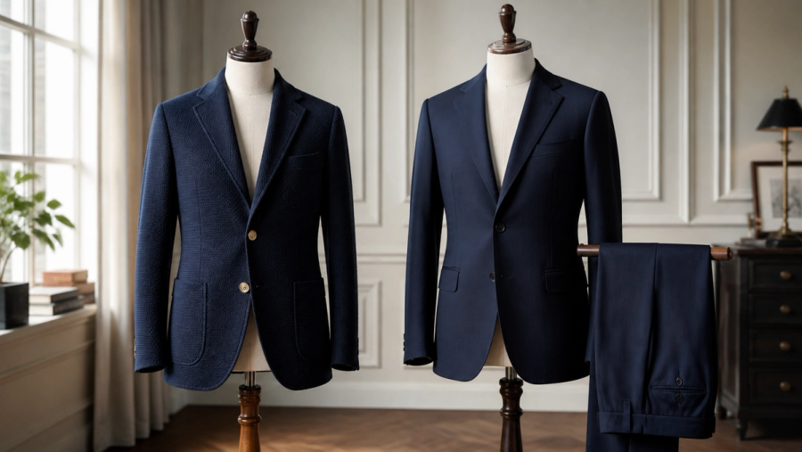 Blazer vs Suit Jacket shown in a practical side-by-side comparison