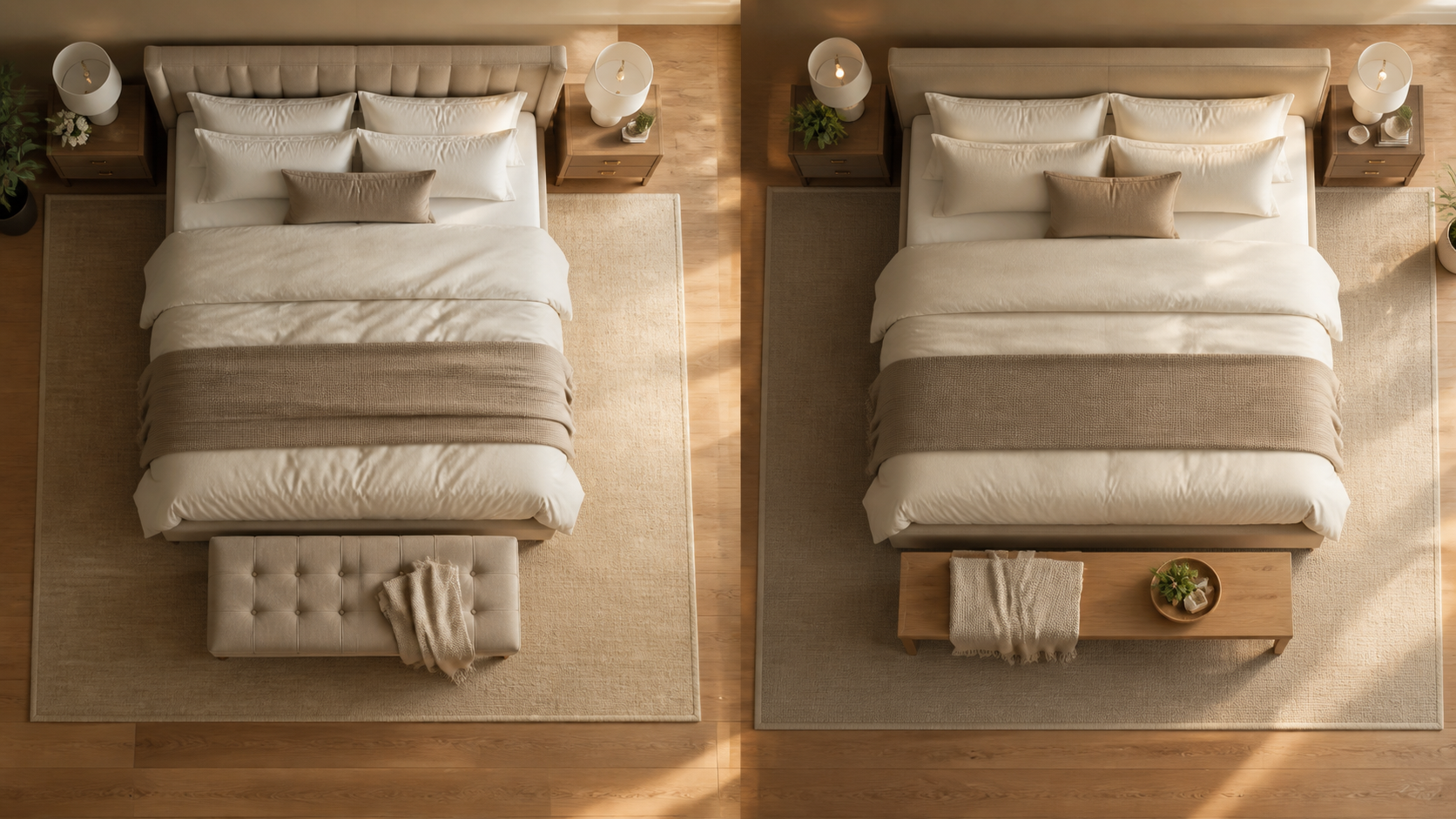 King vs California King Bed shown as a practical comparison