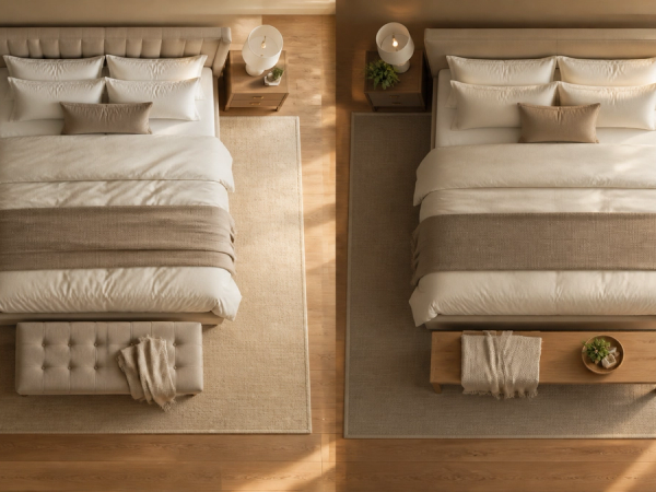 King vs California King Bed shown as a practical comparison