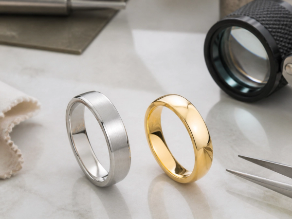 White Gold vs Yellow Gold shown as a practical comparison