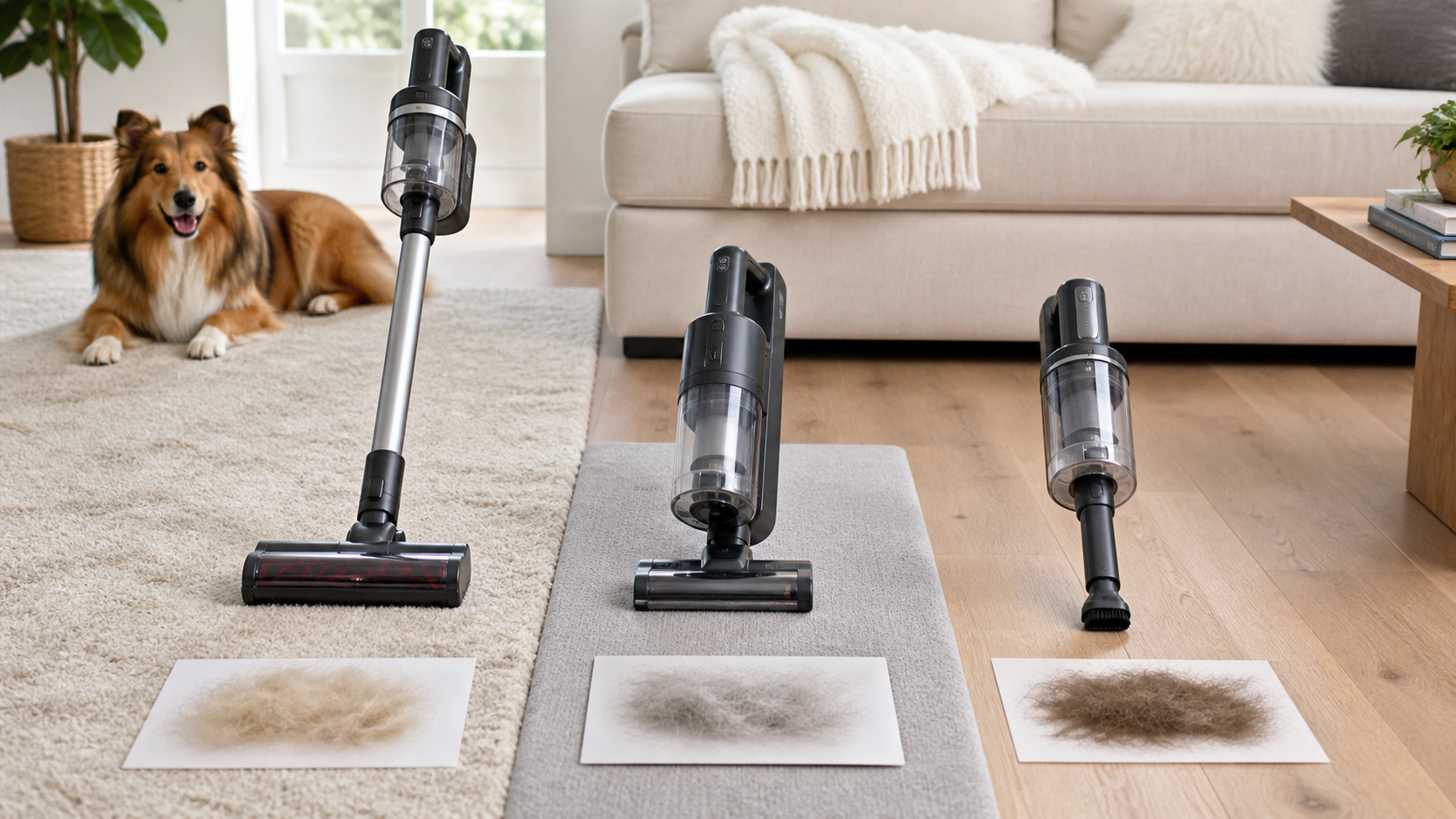 Cordless vacuums compared on carpet, upholstery and hard-floor pet hair