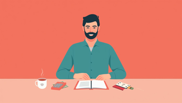 Hombre revisando sus finanzas personales con calma en una mesa, cuaderno y calculadora