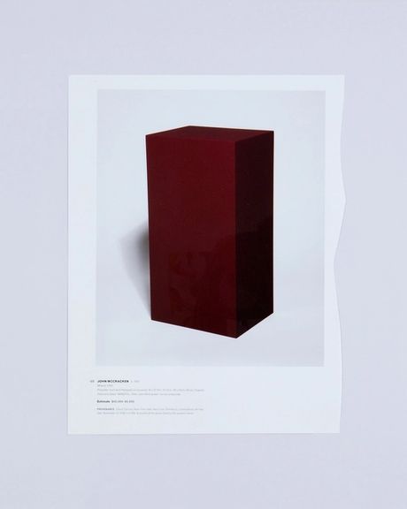 Framed red geometric block