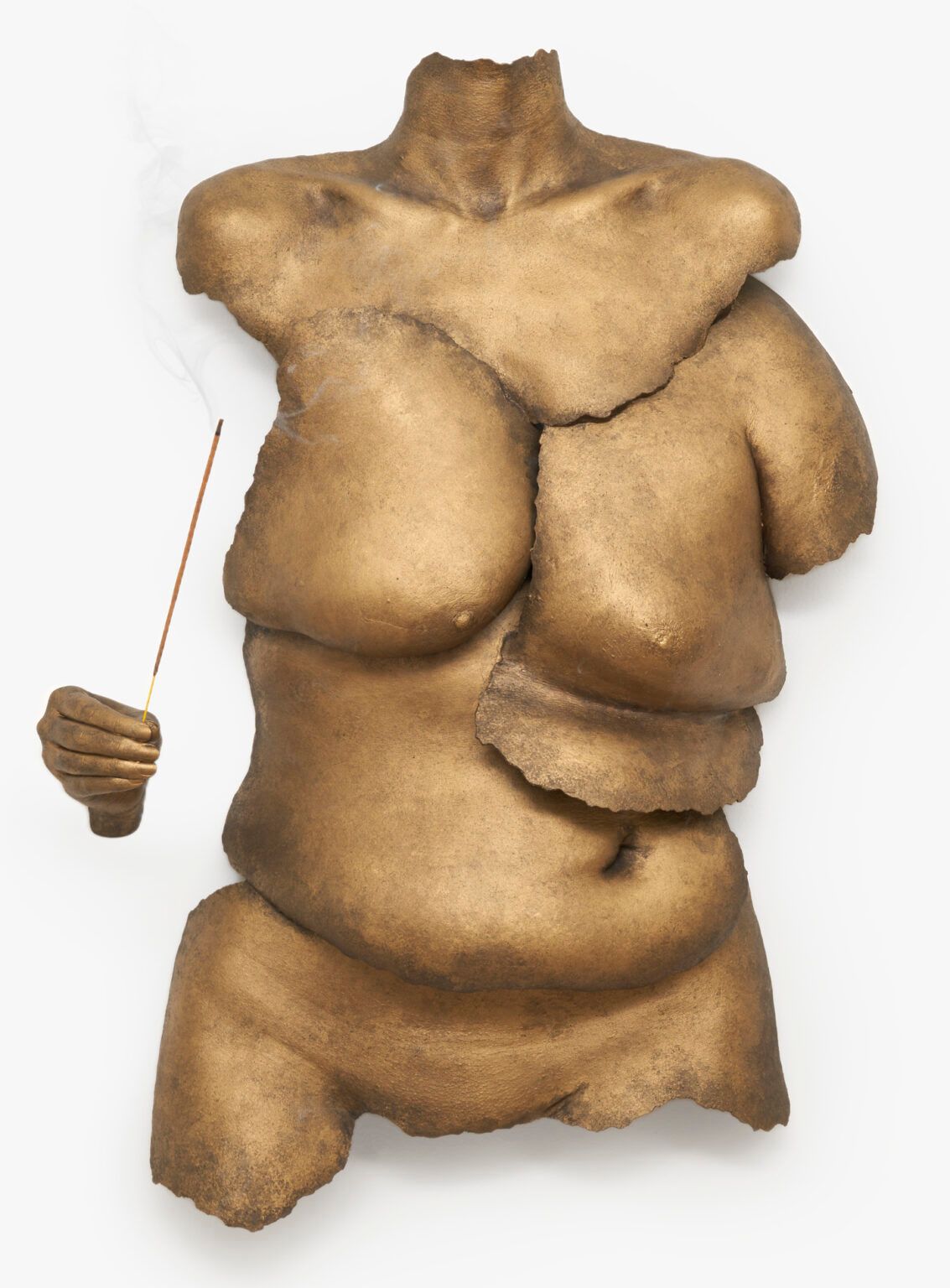 Sculptures exhibited in a white gallery