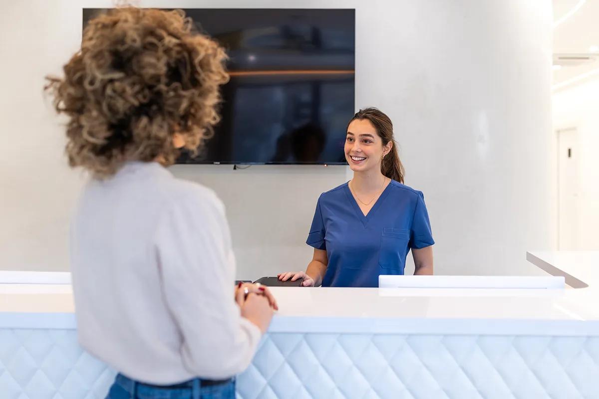 Woman at reception