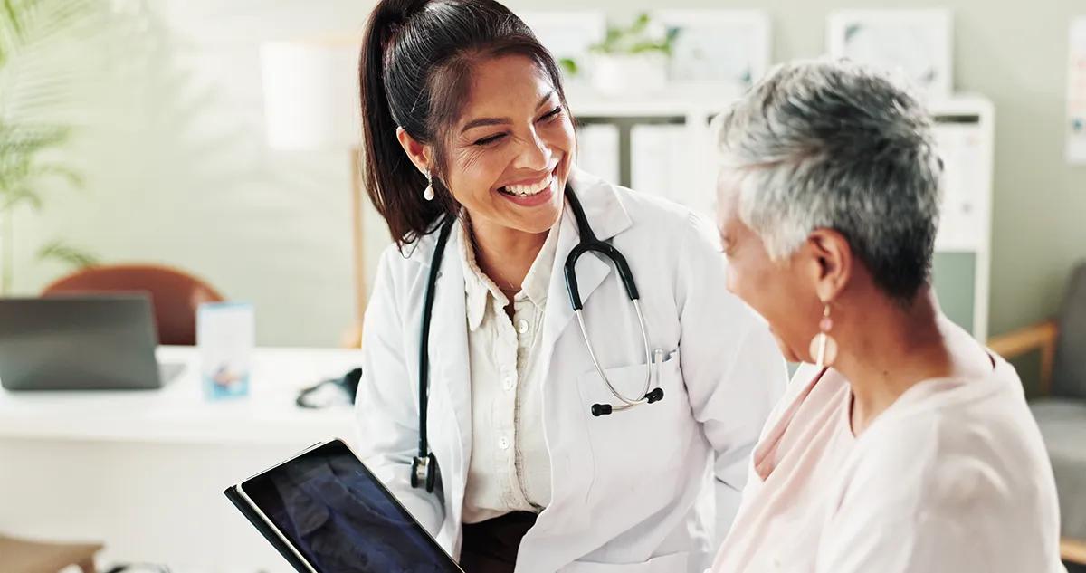 Doctor with patient