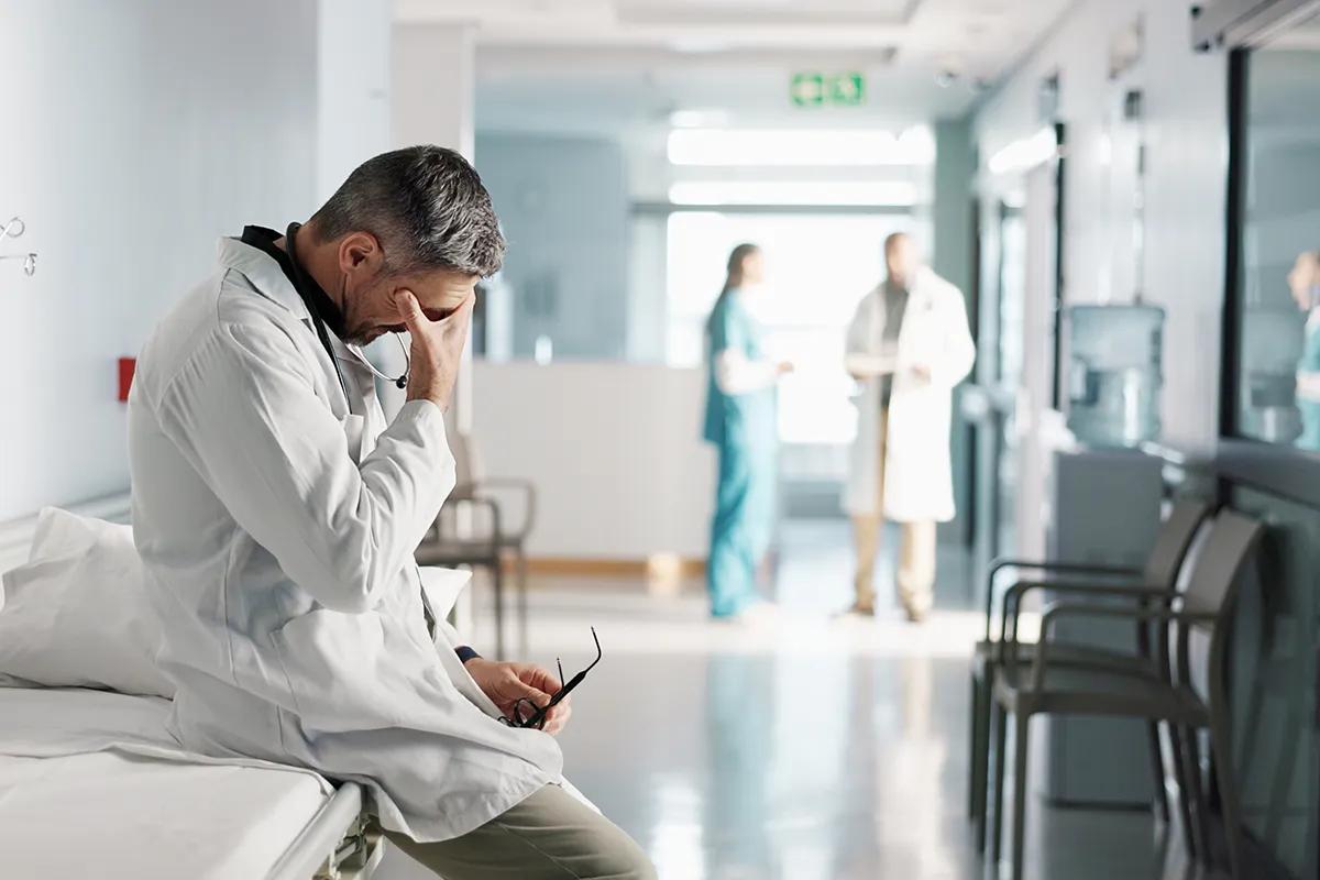 Stressed doctor