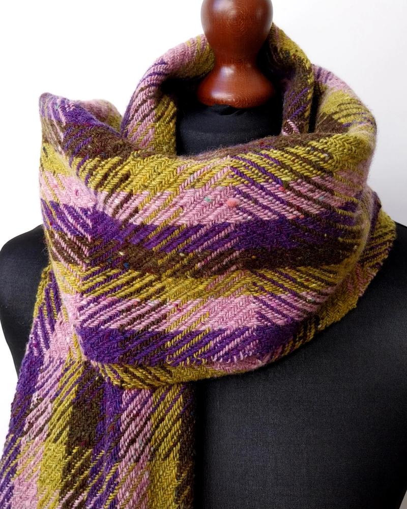 Purple checked scarf 1