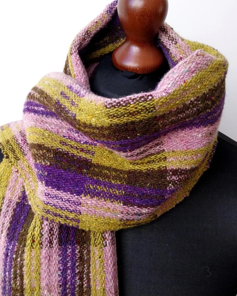 Purple checked scarf 3
