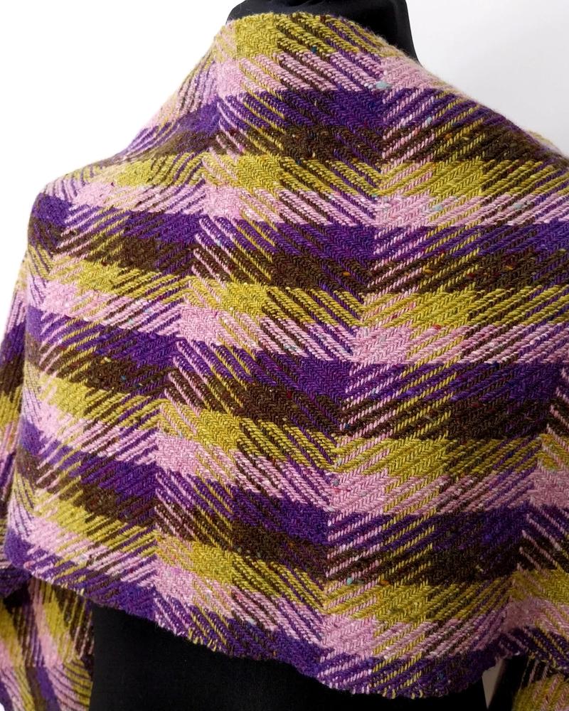 Purple checked scarf 2