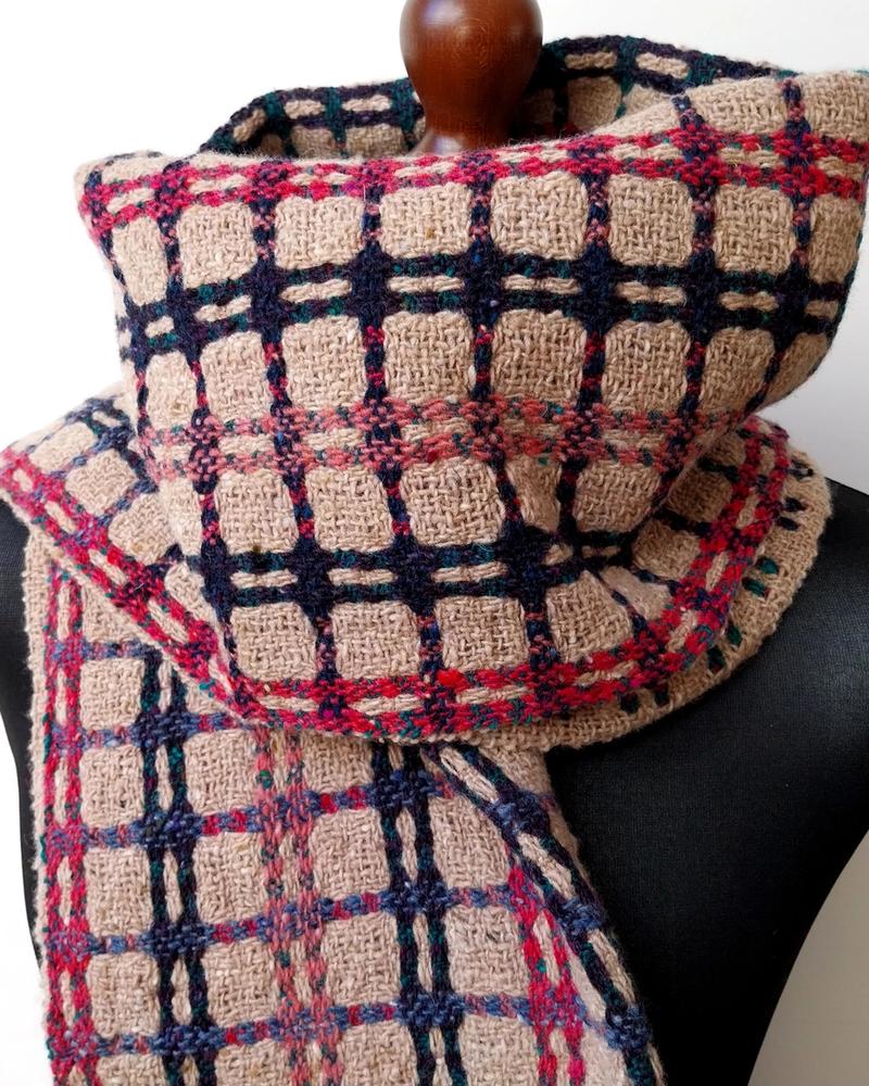 Dark checked scarf 1