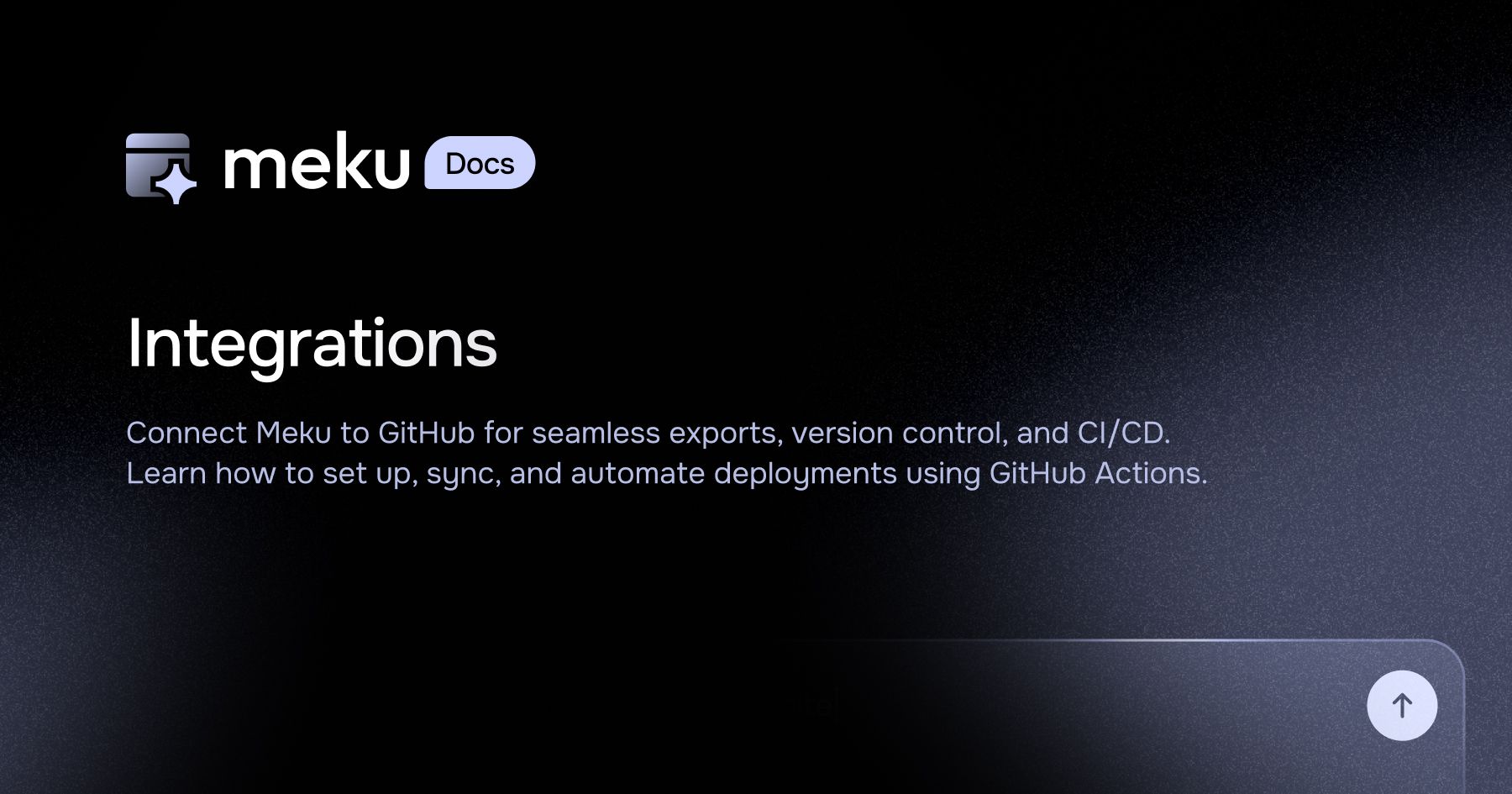 GitHub Integration - Documentation | Meku.dev