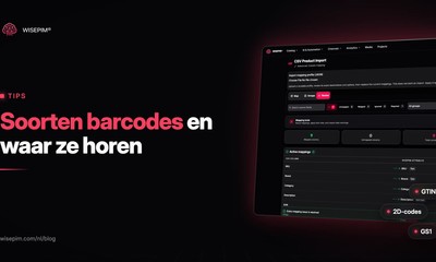 Soorten barcodes: EAN, UPC, ITF-14, GS1-128, QR en DataMatrix