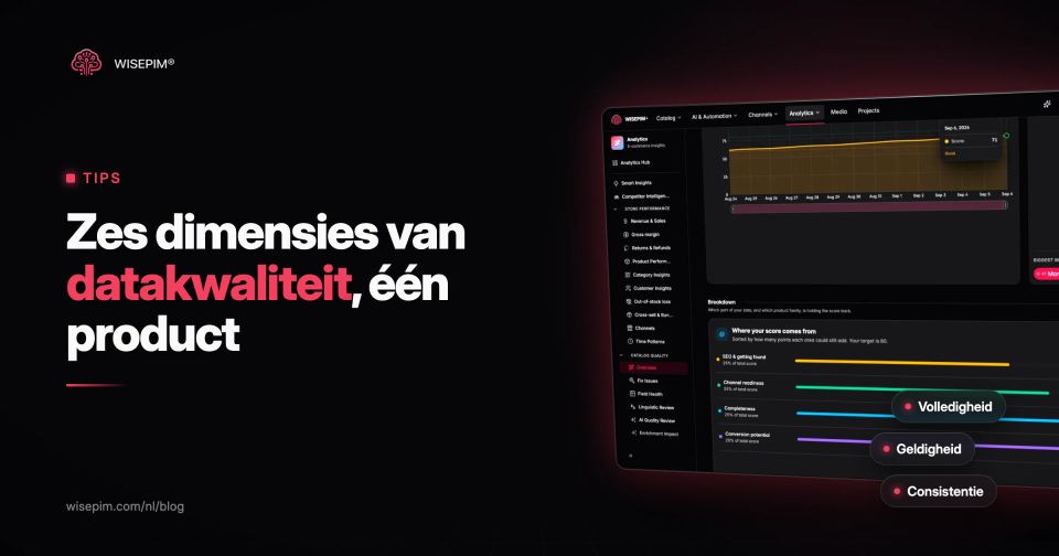 Dimensies van datakwaliteit: de 6 die tellen voor productdata