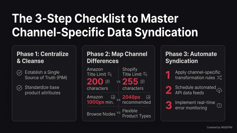 Channel-Specific Data Requirements infographic