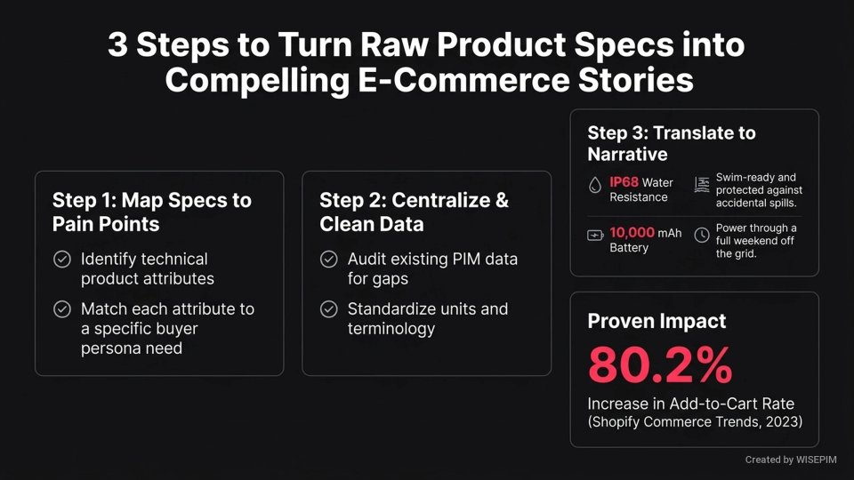 Product Data Storytelling infographic