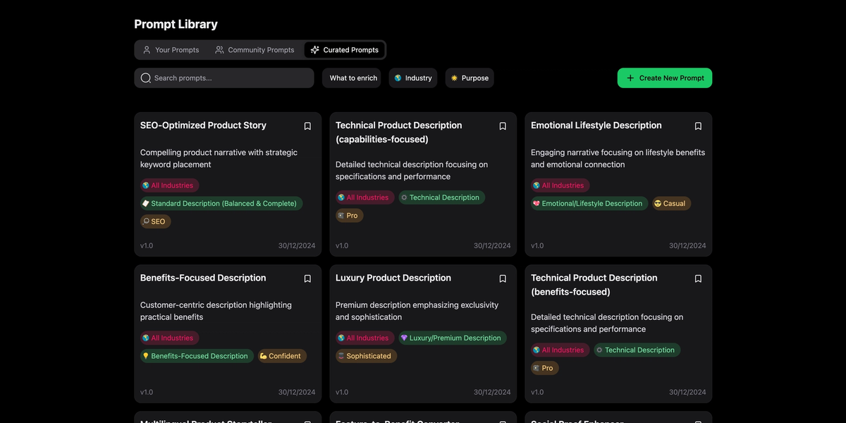 Prompt Library & Prompt Lab