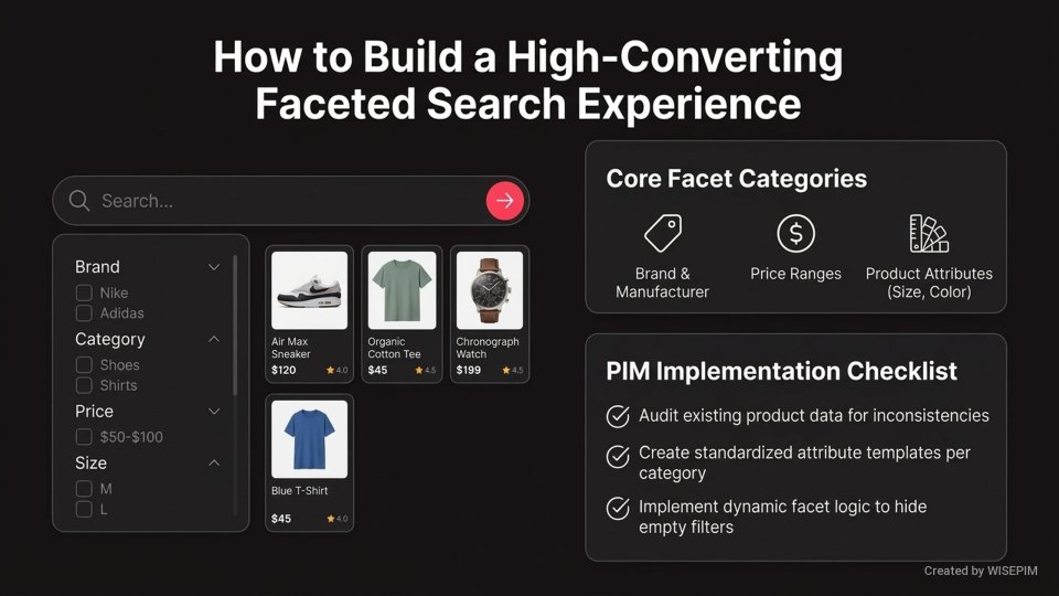 Faceted search infographic
