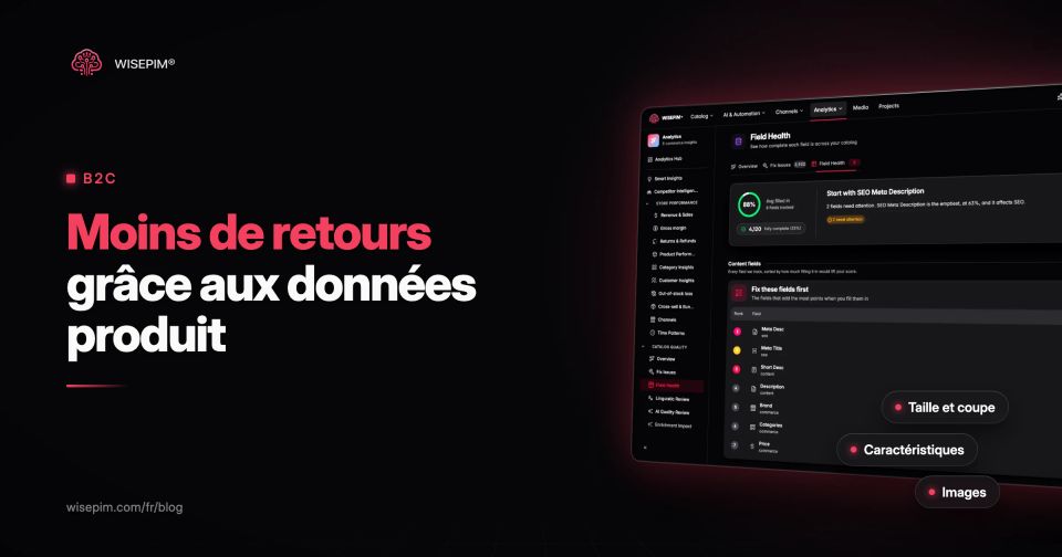 Retours e-commerce causés par les données produit : les corrections par motif