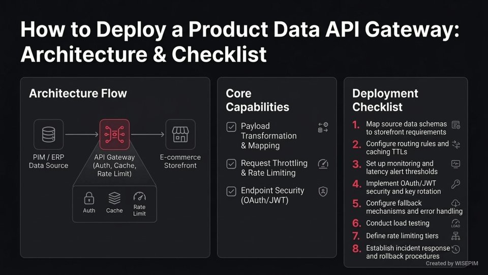 Product Data API Gateway infographic