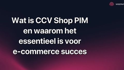 Hoe je CCV Shop PIM optimaal benut voor e-commerce succes