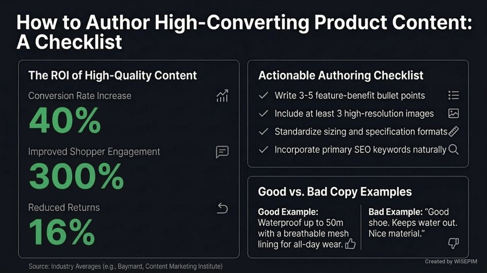 Product Content Authoring infographic