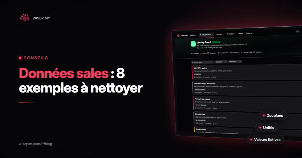 Nettoyage des données produit : 8 exemples de données sales et comment les corriger