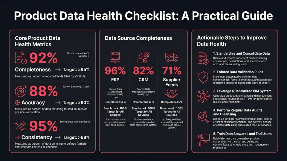 Product Data Health Scorecard infographic