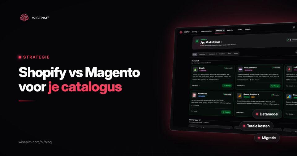 Shopify vs Magento: catalogusmodel, kosten en migratie