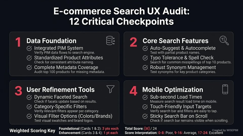 E-commerce Search Experience infographic