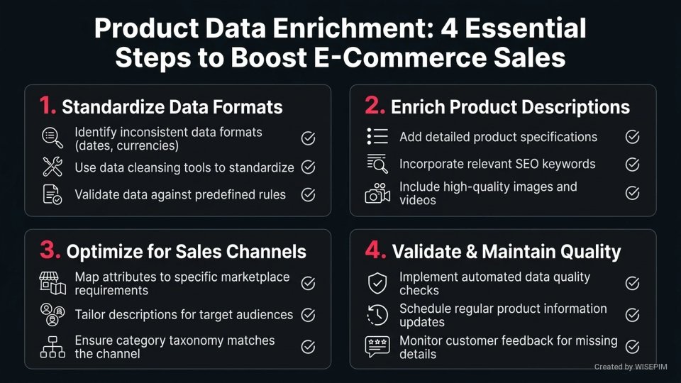 Product Data Enrichment Process infographic