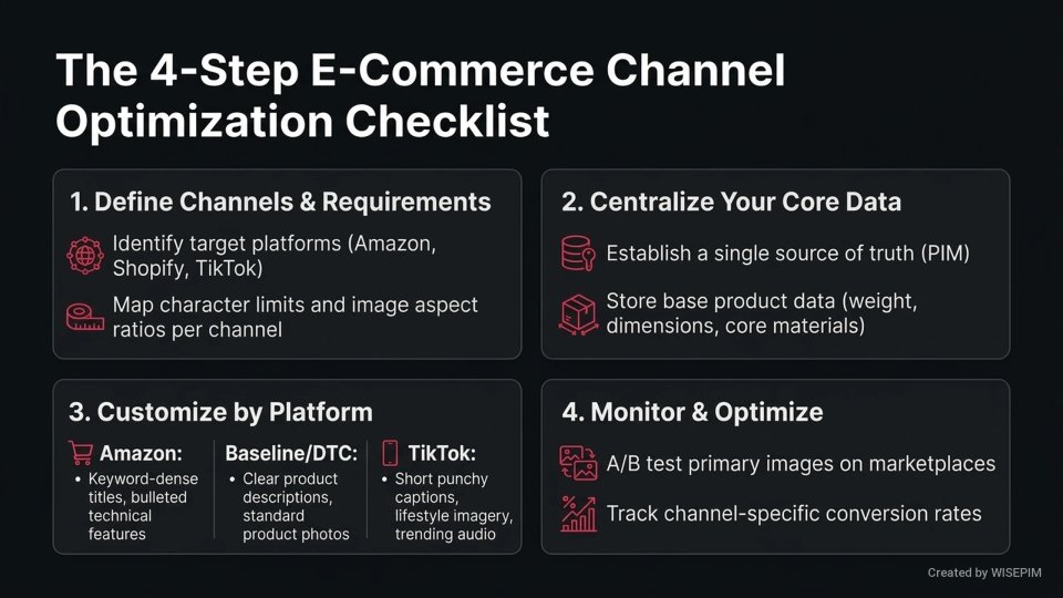 Channel-specific content infographic