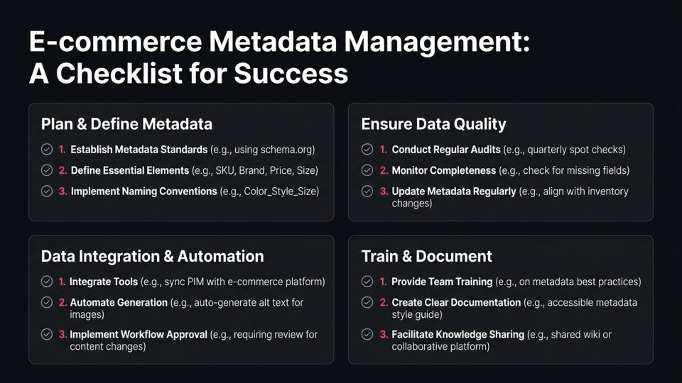 The Ultimate Metadata Management Checklist for E-commerce Success