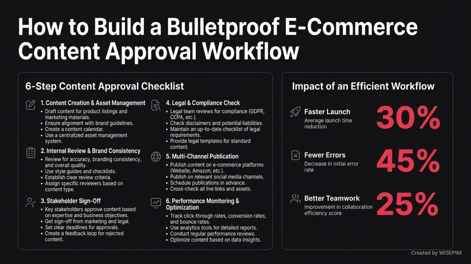 Product Content Approval Workflow infographic