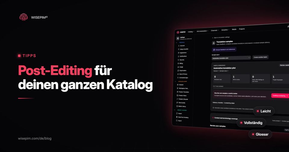 Post-Editing maschineller Übersetzung für Produktkataloge