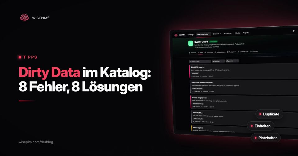 Dirty Data im Produktkatalog: 8 Beispiele und die passende Datenbereinigung