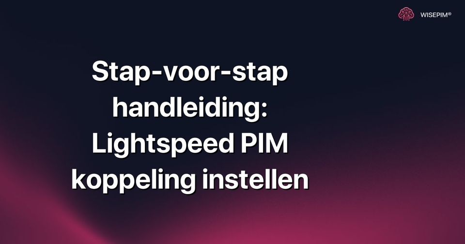 Hoe stel je de Lightspeed PIM koppeling stap voor stap in?