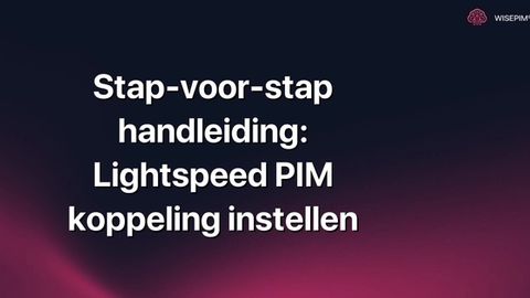 Hoe stel je de Lightspeed PIM koppeling stap voor stap in?